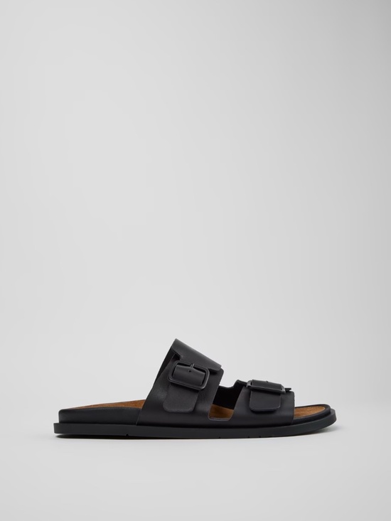 CAMPER Men\'s Lluc Leather Sandals, Black main image 5